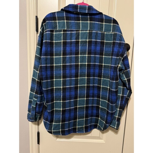 ZARA XS Plaid Print Wool Blend Flannel Overshirt - Picture 3 of 8
